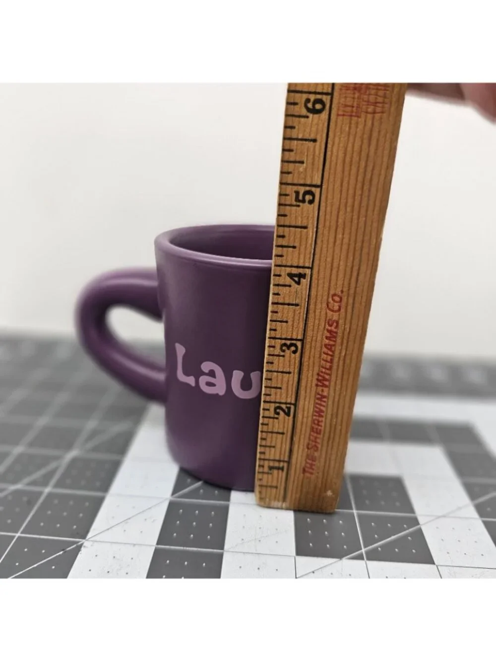 Good Home by Life Is Good Purple Matte Diner Coffee Mug Laugh Stoneware Cup